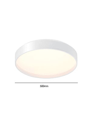 Lámpara Led Redondo 500mm Sobrepuesto Con Control Blanco 48w+48w 3000k