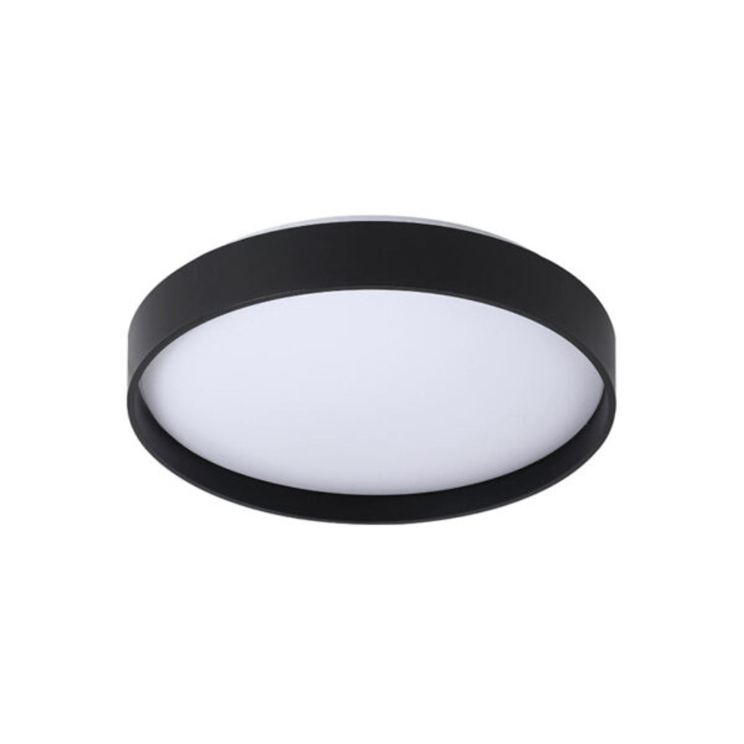 Lámpara Led Redondo 500mm Sobrepuesto Con Control Negro 48w+48w 2