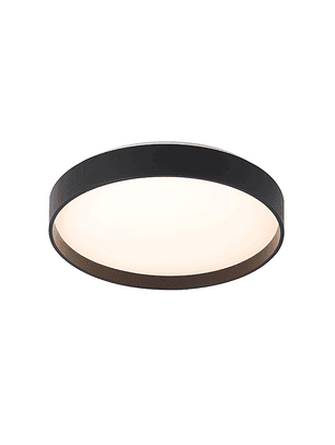 Lámpara Led Redondo 500mm Sobrepuesto Con Control Negro 48w+48w