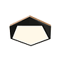 Lámpara Led Hexágono 400mm Sobrepuesto Con Control Negro Con Madera 36w+36w - Miniatura 1