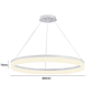 Lámpara Led Colgante Redondo 800mm Blanco 45w - Miniatura 3