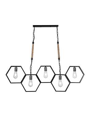 Lámpara Colgante E27*5 Estilo Hierro