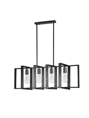 Lámpara Colgante Porta E27*4 Estilo Hierro