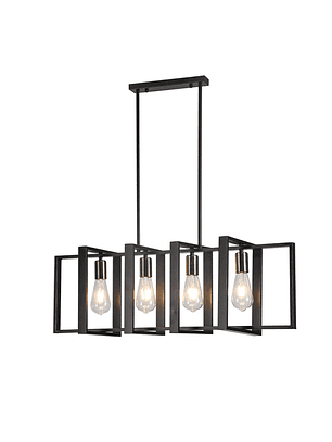 Lámpara Colgante Porta E27*4 Estilo Hierro