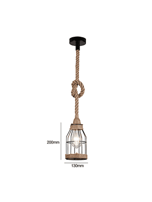 Lámpara Colgante Porta  E27*1 Yute