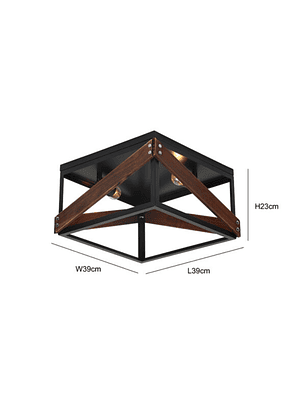 Lámpara Sobrepuesta Porta E27*2
