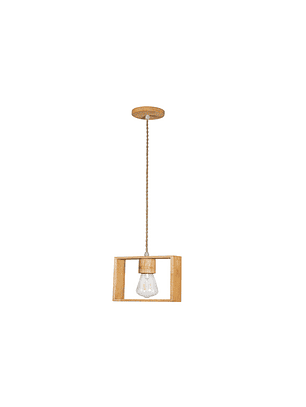 Lámpara Colgante Soquete E27 Madera Decoración