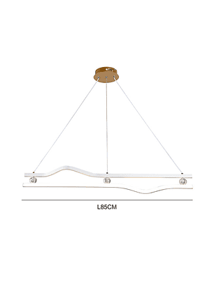 Lampara Led Colgante 22W en Forma de Triangulo