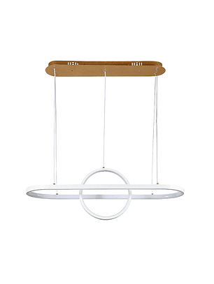 Lampara Led Colgante 24w Aluminio Blanco