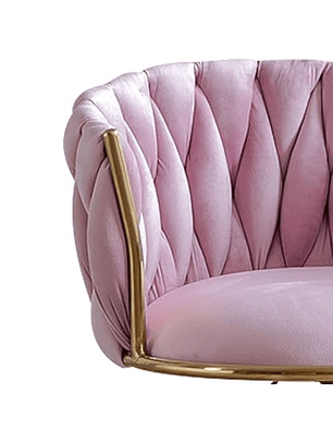 Silla Botón Trenza Rosa