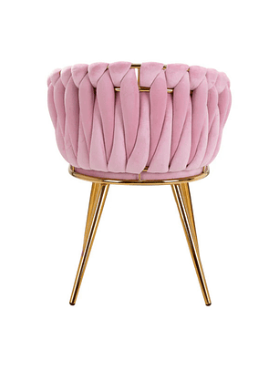 Sitial Curvo Trenza Rosado