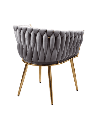 Sitial Curvo Trenza Gris