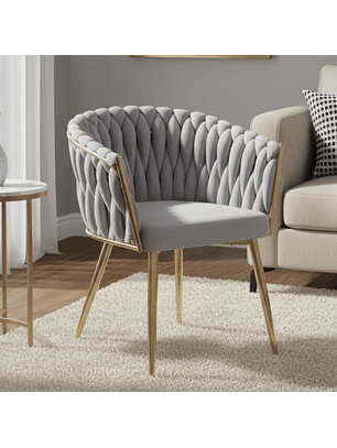 Sitial Curvo Trenza Gris