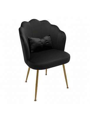 Silla Coral Velvet Negro