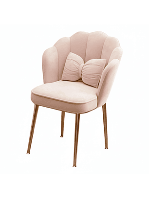 Silla Coral Velvet Rosada