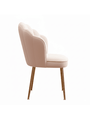 Silla Coral Velvet Rosada