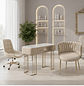 Set de Salón Gold de Belleza Para Manicure . Mesa de Piedra Sinterizada + 2 silla de Felpa  - Miniatura 1