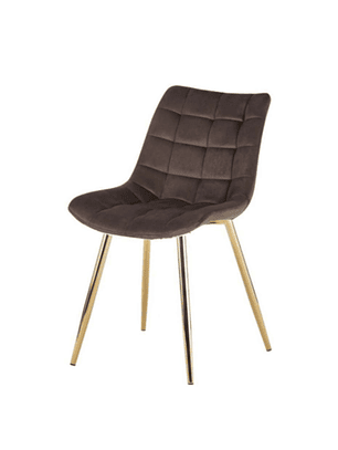 SILLA CAPITONE TOP PATA DORADA 