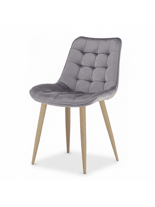 SILLA CAPITONE TOP PATA MADERA