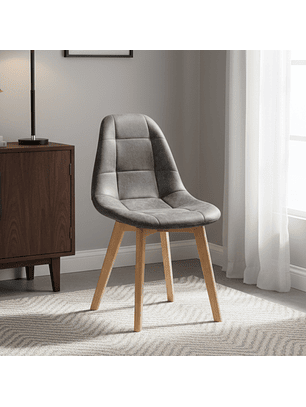 Silla Capitoné Pu Antique