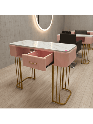 Mesa de Manicure Salón de Estética Cubierta De Piedra Sinterizada