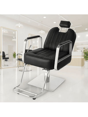 Silla de barbería Reclinable con Reposapiés independiente