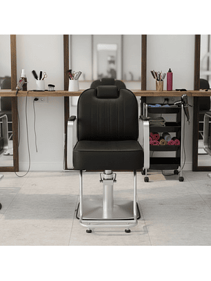 Silla de barbería Reclinable con Reposapiés independiente