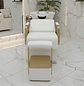 Sillón Lavacabezas Ergonómico Moderno Blanco y Dorado - Miniatura 2