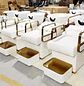 Sillón Lavacabezas Ergonómico Moderno Blanco y Dorado - Miniatura 4