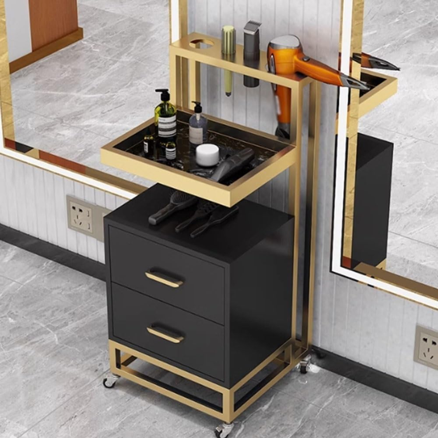 Ayudante de Peluquería Gold and Black 1