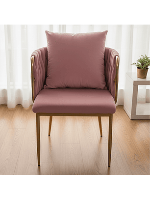 Silla Velvet Patas Doradas 