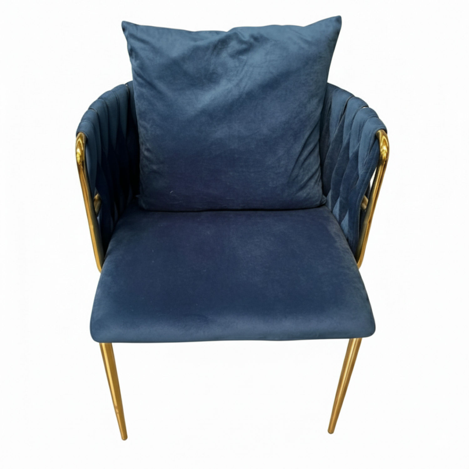 Silla Velvet Patas Doradas  12