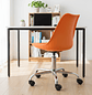 Silla Tulip de Escritorio para Manicure y Salón de Belleza Naranja - Miniatura 2