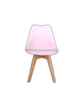 Silla de Comedor Acolchada Tulipan Pata de Madera 