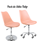 Set de SiIla Tulip con Ruedas y Base Circular - Miniatura 13