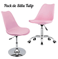 Set de SiIla Tulip con Ruedas y Base Circular - Miniatura 9