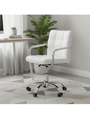 Silla de Escritorio Sila Blanca con Ruedas