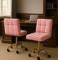 Silla de Felpa con Rueda para Salón De Belleza - Miniatura 2