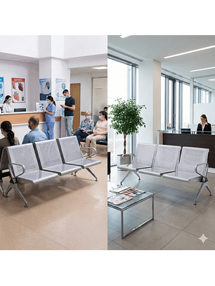 Banca Metálica 3 Cuerpos