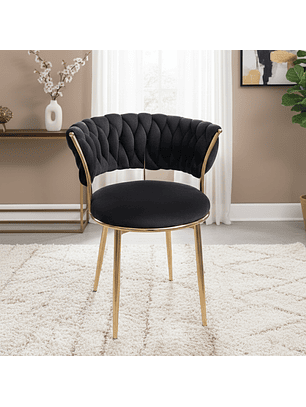 Silla Trenzado Terciopelo Gold Linea Premium 
