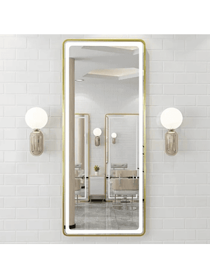 Espejo Decorativo Rectangular con Luz Led 