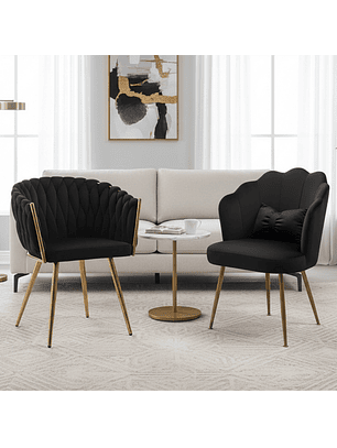 Set de Salón de Belleza Para Manicure 2 Sillas Tejidas