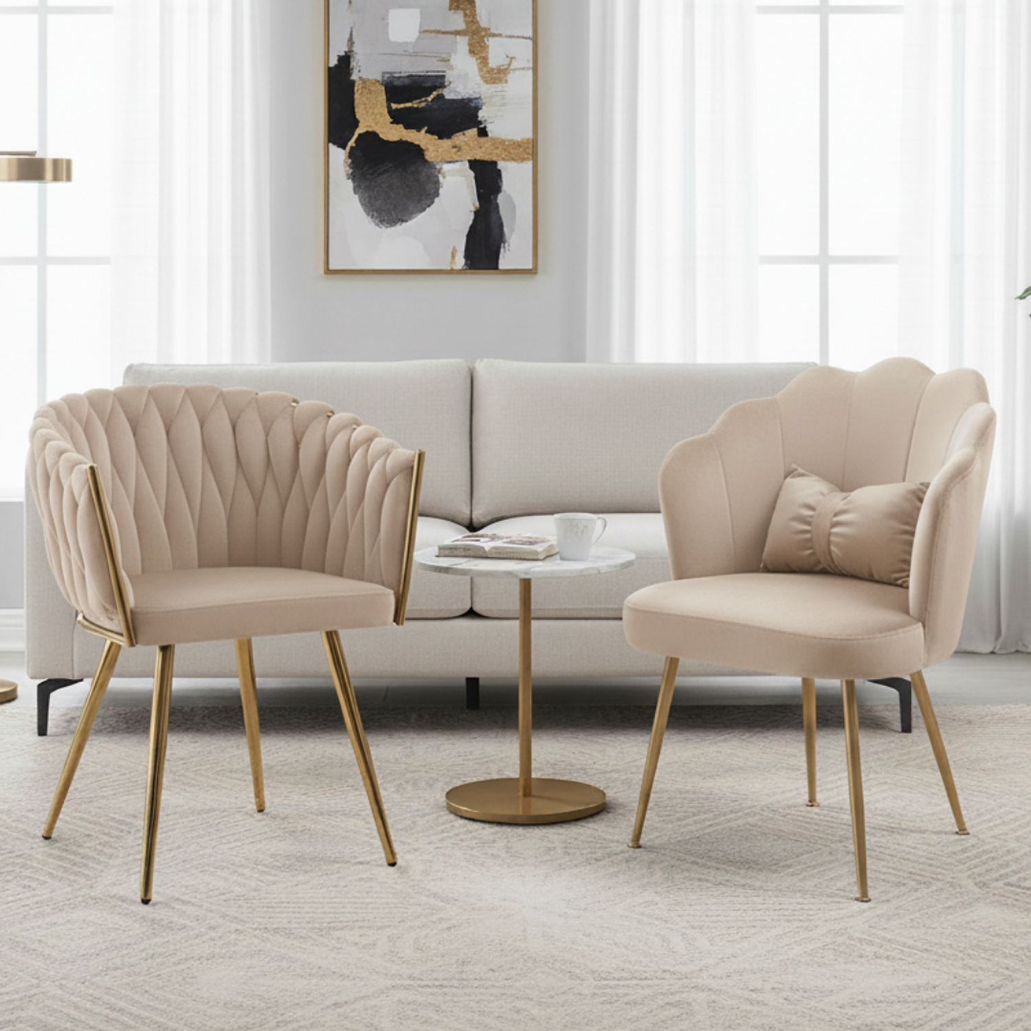 Set de Salón de Belleza Para Manicure 2 Sillas Tejidas 4