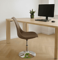 Silla Con Base Circular para Salón De Belleza u Oficina Color Café - Miniatura 1