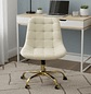 Silla Botón Escritorio Beige - Miniatura 1