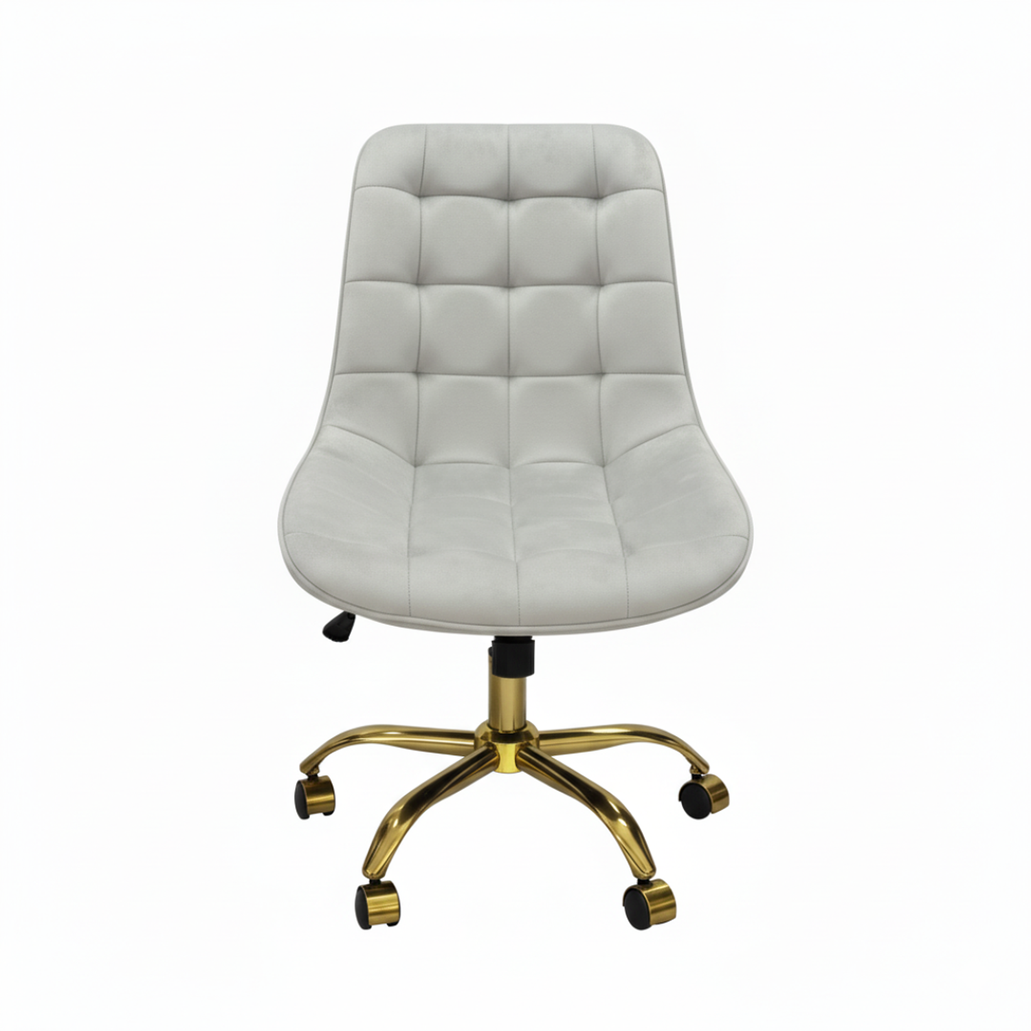 Silla Botón Escritorio Gris 5