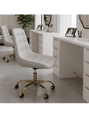 Silla Botón Escritorio Gris