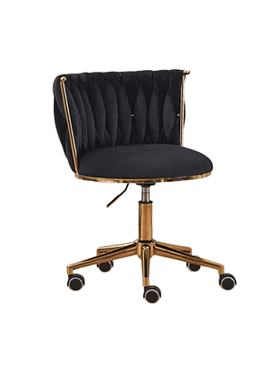 Silla Botón Trenza Negra