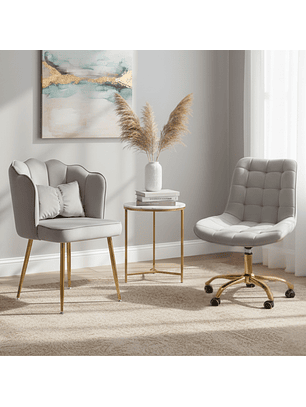 Set de 2 Sillas de Manicura Reina Felpa