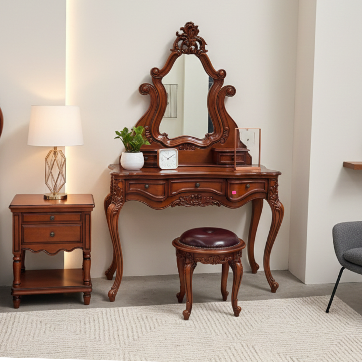 Tocador de Madera Clásico  1